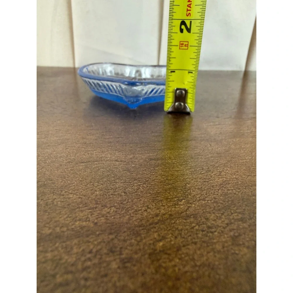 Indiana Glass Tiara Sandwich PAIR (2) Blue Glass 3